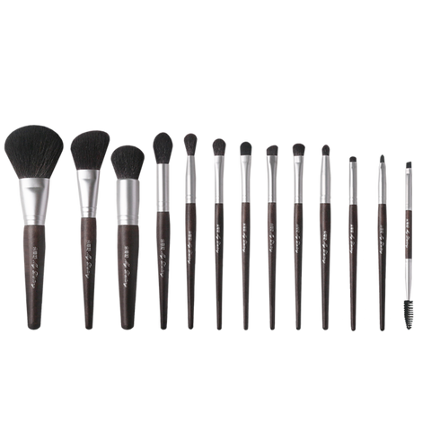 MyDestiny makeup brush-black charm 13pcs animal hair brushes set for foundation blush powder eyeshadow etc - The Master Series