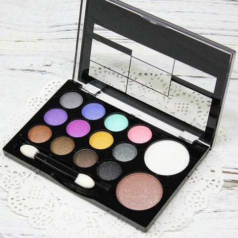 ICYCHEER Neutral Nude 14 Colors Makeup Eye Shadow Shimmer Warm Eyeshadow Palette Pigmented Smoky Silky Kit