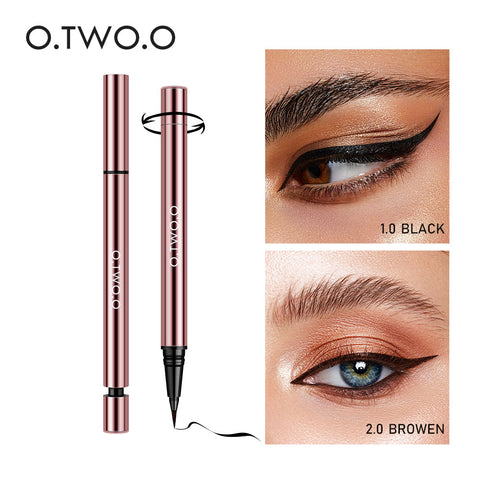O.TWO.O Ink Color Waterproof Eyeliner Liquid Pen Long Lasting Rose Gold Design Black Brown Eye Liner Pen Makeup 2020 New Arrival