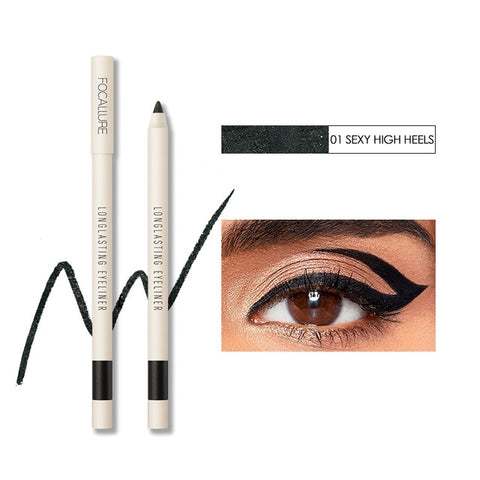 FOCALLURE Long-lasting Gel Eyeliner Pencil Waterproof Easy To Wear Black Liner Pen Eye Makeup Eye Liner