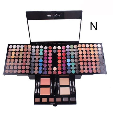 180 colors matte nude shimmer eyeshadow palette makeup set with brush mirror Shrink professional Cosmetic case makeup kit