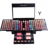 180 colors matte nude shimmer eyeshadow palette makeup set with brush mirror Shrink professional Cosmetic case makeup kit