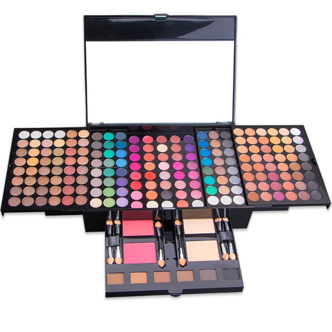 Eyeshadow Palette Case Makeup Set 194 colors Shimmer Matte Eye Shadow Cosmetics Box Blush Powder 6 color Bronzer Make up Kit 4.5