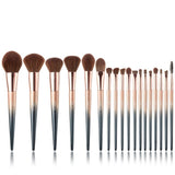 Jessup Makeup brushes 18pcs Make up brush set & 1PC Cosmetic bag women Powder Foundation Contour Pencil eyeshadow brushes