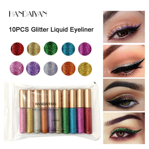 HANDAIYAN 12 Colors/pack Matte Color Eyeliner Kit Makeup Waterproof Colorful Eye Liner Pen Eyes Make up Cosmetics Eyeliners Set