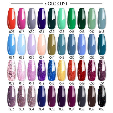 UR SUGAR 60Colors UV Gel Nail Art Design Manicures UV LED Soak Off DIY Paint Gel Nails Polishes Lacquers 60pcs Kit