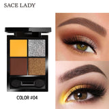 SACE LADY Shimmer Eyeshadow Palette Makeup Pigmented Matte Eye Shadow Pallete High-intensity Long-lasting Make up Cosmetics