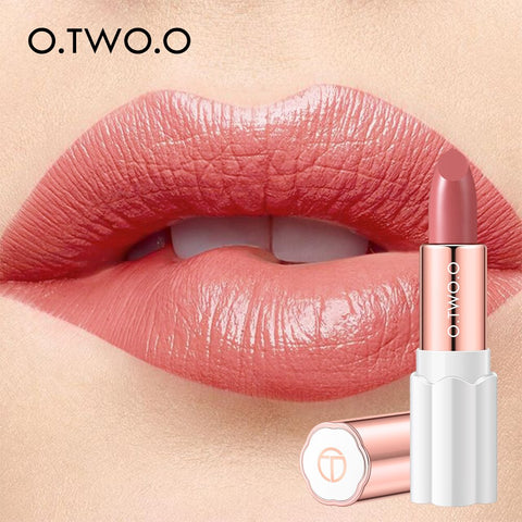 O.TWO.O 12 Color Moisturizer Lipstick Long Lasting Velevt Matte Lip Stick Waterproof Lightweight Sexy Nude Lips Makeup Cosmetics