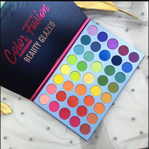 Beauty Glazed Eyeshadow Matte Shimmer Color Fashion Shadows Pallet Pigment Make Up Palette Highlighter Neon Eye Shadow Palette