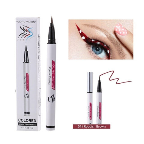 5 Color Liquid Eyeliner Pen Waterproof Colored Eye Liner Cosmetic Long Lasting Quick Dry Beauty Eyes Makeup Blue White Pencil