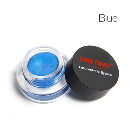Music Flower Eye Liner Quick Drying Makeup Brushes  For Eyeliner 3 color Waterproof Blue Gel Cosmetic Tool