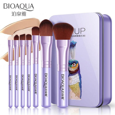BIOAQUA 7PCS/SET Women Facial Makeup Brushes Set Face Cosmetic Beauty Eye Shadow Foundation Blush Brush Make Up Tool
