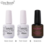 Clou Beaute 15ml UV LED Gel Nail Polish Base Primer No Clean Top Coat Varnishes Nail Gel Primer Transparent Nail Art Lacquer