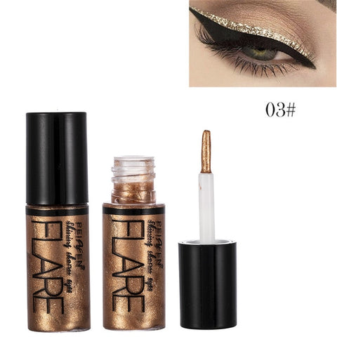 5 Color Metallic Shiny Eyeshadow Glitter Liquid Eyeliner Makeup Eye Liner Pen-Waterproof Makeup Pigment Eyeshadow Palette