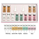 8ml Gold Ampoule Serum 12pcs BB Cream Glow Starter Kit Dermawhite mix serum add foundation niacinamide for Whitening brightening