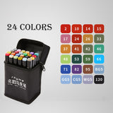 Multicolour Dual Tip Fine Liner Art Marker Pens Watercolor Drawing Painting Markers Pen Brush School Supplies Markerpen 04379