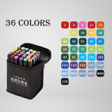 Multicolour Dual Tip Fine Liner Art Marker Pens Watercolor Drawing Painting Markers Pen Brush School Supplies Markerpen 04379