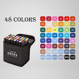 Multicolour Dual Tip Fine Liner Art Marker Pens Watercolor Drawing Painting Markers Pen Brush School Supplies Markerpen 04379