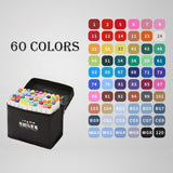 Multicolour Dual Tip Fine Liner Art Marker Pens Watercolor Drawing Painting Markers Pen Brush School Supplies Markerpen 04379