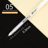 Sakura Gelly Roll Pen Liner, Basic Highlighter White Gold Silver Color, 05 Fine 08 Medium 10 Bold Drawing Paint Marker Art A6499