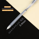 Sakura Gelly Roll Pen Liner, Basic Highlighter White Gold Silver Color, 05 Fine 08 Medium 10 Bold Drawing Paint Marker Art A6499