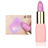 LULAA Shimmer Pearl Lipstick Waterproof Glitter Lipstick High Lighter Lip Stick Pigment Lips Tattoo Makeup Mermaid Batom