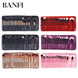 24PCs Makeup Brush Set Powder Foundation Large Eye Shadow Angled Brow Make-up Brushes Kit With a Bag Women Beauty  Cosmetic Tool