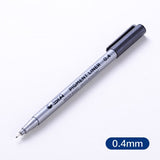 1-Piece Pigment Liner Pigma Micron Ink Marker Pen 0.05 0.1 0.2 0.3 0.4 0.5 0.6 0.8 Different Tip Black Fineliner Sketching Pens