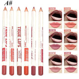 6Pcs/set Cosmetic Professional Wood Lipliner Waterproof Lady Charming Lip Liner Soft Pencil Contour Makeup Lipstick Tool