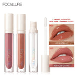 FOCALLURE PLUMPMAX Nourise Lip Glow High Shine&Shimmer Glossy Lips Makeup Non Sticky Plumping Lip Gloss