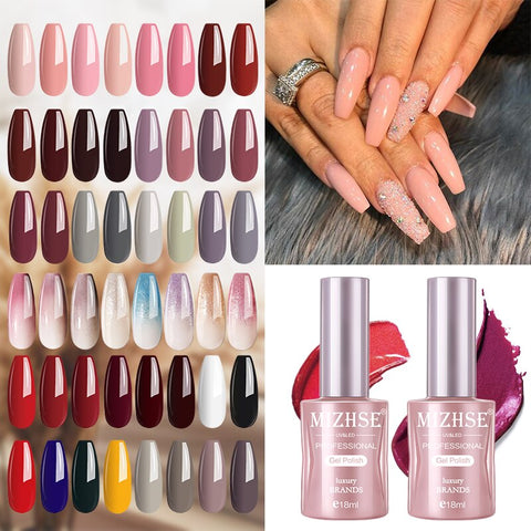 MIZHSE Semi-permanent UV Varnish Gel Lacquer Matting Top Coat Nail Polish Gellak Sequins Gel Nails Decorations Manicure Design