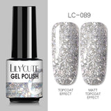 LILYCUTE 7ml  Glitter UV Gel Nail Polish Glitter Sequins Soak Off Gel Varnish Colorful Nail Gel Polish DIY Nail Art