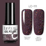 LILYCUTE 7ml  Glitter UV Gel Nail Polish Glitter Sequins Soak Off Gel Varnish Colorful Nail Gel Polish DIY Nail Art