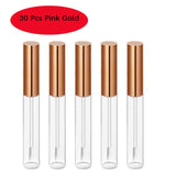 30 Pcs 5 Colors 10 ml Lip Gloss Tubes Empty Refillable Lip Balm Bottles Clear Plastic Lip Gloss Container DIY Lipstick Tool