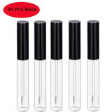 30 Pcs 5 Colors 10 ml Lip Gloss Tubes Empty Refillable Lip Balm Bottles Clear Plastic Lip Gloss Container DIY Lipstick Tool