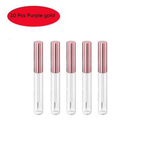 30 Pcs 5 Colors 10 ml Lip Gloss Tubes Empty Refillable Lip Balm Bottles Clear Plastic Lip Gloss Container DIY Lipstick Tool