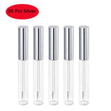 30 Pcs 5 Colors 10 ml Lip Gloss Tubes Empty Refillable Lip Balm Bottles Clear Plastic Lip Gloss Container DIY Lipstick Tool