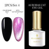 BORN PRETTY 6ml/10ml Magnetic Gel Nail Polish Cat Eye Nail UV Gel Holographics Laser Glitter Varnish Nail Art New Arrival