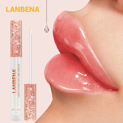 LANBENA Lip Plumper Serum Lip Mask Reduce Fine Lines Increase Lip Elasticity Resist Aging Moisturing Lip Care Drop Shipping