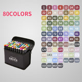 Multicolour Dual Tip Fine Liner Art Marker Pens Watercolor Drawing Painting Markers Pen Brush School Supplies Markerpen 04379