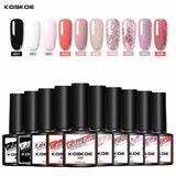 KOSKOE 8ML Nail Polish Gel Varnish For Manicures 120 Colors UV Gel Nail Purple Pink Glitter Holographics Soak Off UV Nail Gel