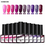 KOSKOE 8ML Nail Polish Gel Varnish For Manicures 120 Colors UV Gel Nail Purple Pink Glitter Holographics Soak Off UV Nail Gel