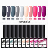 KOSKOE 8ML Nail Polish Gel Varnish For Manicures 120 Colors UV Gel Nail Purple Pink Glitter Holographics Soak Off UV Nail Gel