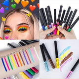HANDAIYAN Color Eyeliner Kit 12 Colors/pack Matte Waterproof Liquid Colorful Eye Liner Pencil Set Makeup Cosmetics Long-lasting