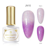 BORN PRETTY Gel Nail Polish Micas Shining Glitter Thermal Sensitive Color Changing Nail Gel 6ml Soak Off UV Gel Base Top Coat