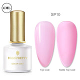 BORN PRETTY Gel Nail Polish Micas Shining Glitter Thermal Sensitive Color Changing Nail Gel 6ml Soak Off UV Gel Base Top Coat