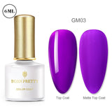 BORN PRETTY Gel Nail Polish Micas Shining Glitter Thermal Sensitive Color Changing Nail Gel 6ml Soak Off UV Gel Base Top Coat