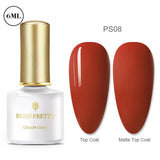 BORN PRETTY Gel Nail Polish Micas Shining Glitter Thermal Sensitive Color Changing Nail Gel 6ml Soak Off UV Gel Base Top Coat