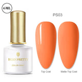 BORN PRETTY Gel Nail Polish Micas Shining Glitter Thermal Sensitive Color Changing Nail Gel 6ml Soak Off UV Gel Base Top Coat