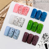 12ml Egg Shell Nail Gel Polish Clear Base Black Spot Effect Hybrid UV Gel Nail Polish Japanese Nail Art Varnish Enamel Lacquer